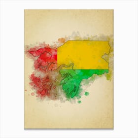 Guinea Bissau Flag Vintage Canvas Print