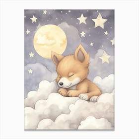 Sleeping Baby Wolf Canvas Print