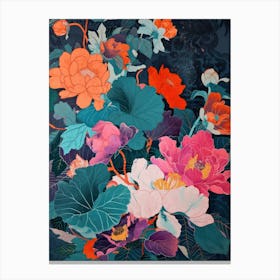 Hokusai  Great Japan Flowers Japanese 10 Canvas Print