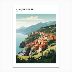 Cinque Terre Italy 2 Hiking Trail Landscape Poster Canvas Print