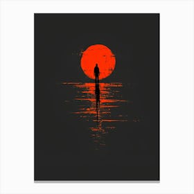 Sunset On The Water Canvas Print