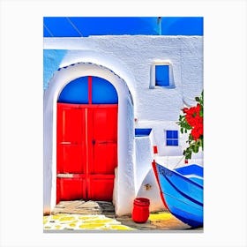 Paros Greece Pop Art Photography Tropical Destination Canvas Print