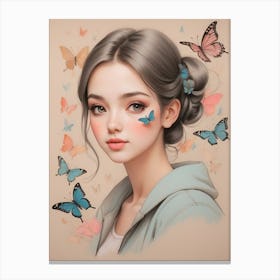 Butterfly Girl 7 Canvas Print