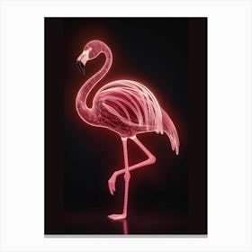 Neon Flamingo Canvas Print