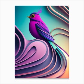 3d Bird Canvas Print