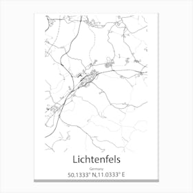 Lichtenfels,Germany Minimalist Map Canvas Print