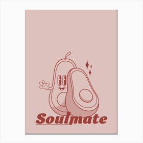 Retro Poster Funky Wall Art Retro Wall Decor Soulmate Trendy Wall Art Retro Groovy Print Vintage Art Retro Art Canvas Print