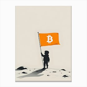 Bitcoin On The Moon 12 Canvas Print