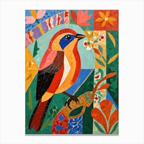 Mosaic Bird Canvas Print