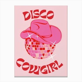 Disco Cowgirl Canvas Print