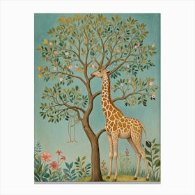 Giraffe and the Tree Canvas Print