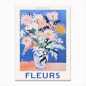 French Flower Poster Cineraria Canvas Print