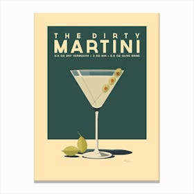 Dirty Martini Cocktail Canvas Print