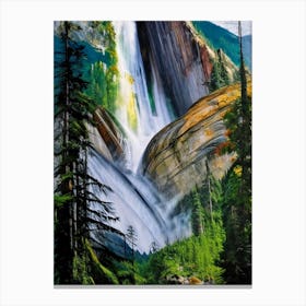 Shannon Falls, Canada Nat Viga Style Canvas Print