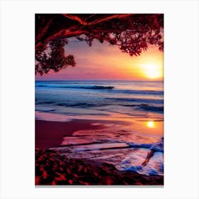 Sunset On The Beach 660 Canvas Print