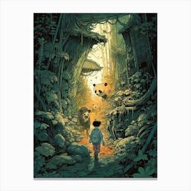 Child In The Forest Canvas Print