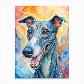 Greyhound Watercolor Painting Canvas Print