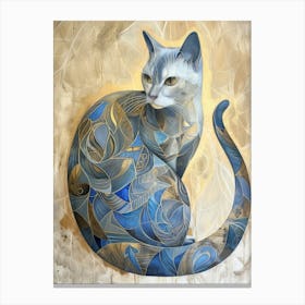 Blue Cat 13 Canvas Print