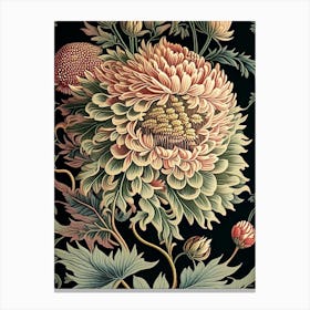 Chrysanthemum 1 Floral Botanical Vintage Poster Flower Canvas Print