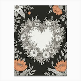 Heart Of Flowers Canvas Print