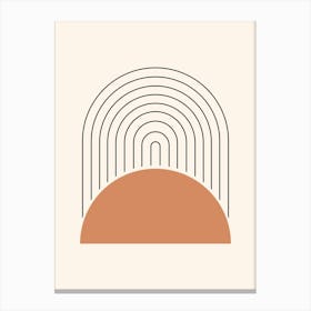 Rainbow Sun Minimal Canvas Print