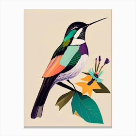 Black Chinned Hummingbird Bold Graphic Canvas Print