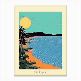 Poster Of Minimal Design Style Of Phu Quoc, Vietnam 2 Canvas Print