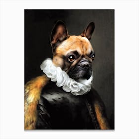 Sir Max The Bulldog Pet Portraits Canvas Print