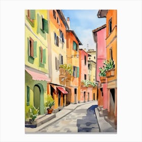 Reggio Emilia, Italy Watercolour Streets 3 Canvas Print