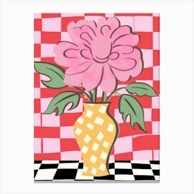 Peonies Flower Vase 6 Canvas Print