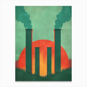 Smokestacks Canvas Print