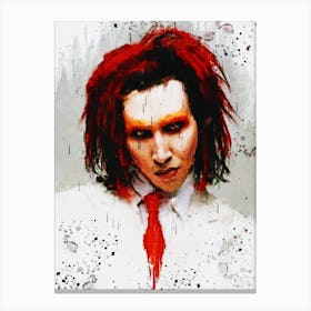 Marilyn Manson Paint Canvas Print