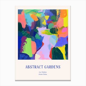 Colourful Gardens Leu Gardens Usa Blue Poster Canvas Print