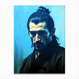 Samurai European Man Portrait Canvas Print