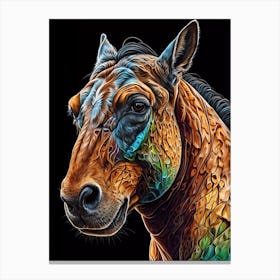 Colorful Horse Painting Canvas Print