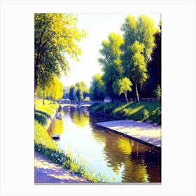 Canal In The Park Canvas Print