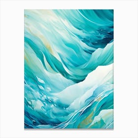 Abstract Rendition Of A Summer Day On A Tropical Glacier Brushed By The Wind With Maritime Patterns (6) Canvas Print