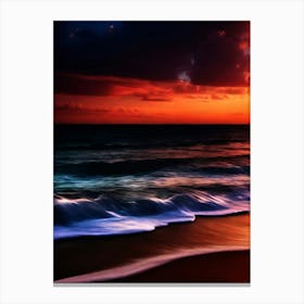 Sunset At The Beach 609 Canvas Print