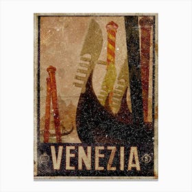 Vintage Travel Poster ― Venezia Canvas Print