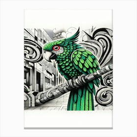 Willow Parrot Canvas Print