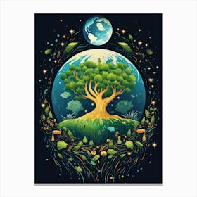 Earth Tree Canvas Print