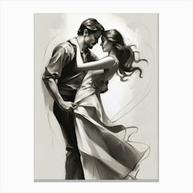 Dancing Hearts Canvas Print