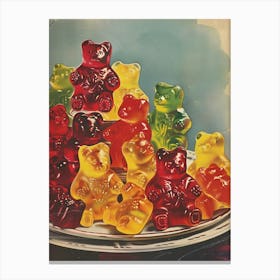 Gummy Bears Retro Advertisement Style 3 Canvas Print
