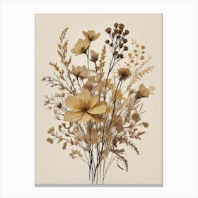 Fleurs Sechees, Dried Flowers Exhibition Poster 23 Art Print (7) Canvas Print