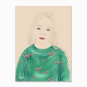 Portrait Of A Girl Canvas Print