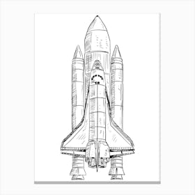 Space Shuttle Drawing Canvas Print