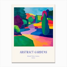 Colourful Gardens Mirabell Palace Gardens Austria 4 Blue Poster Canvas Print