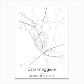 Casalmaggiore,Italy Minimalist Map Canvas Print