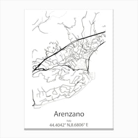 Arenzano,Italy Minimalist Map Canvas Print