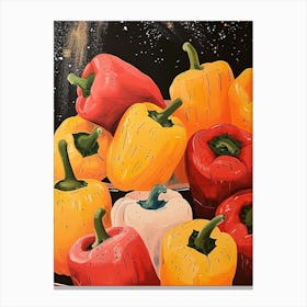 Peppers Art Deco Inspired Canvas Print